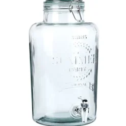 Dryckesdispenserburk i glas med kran 8L