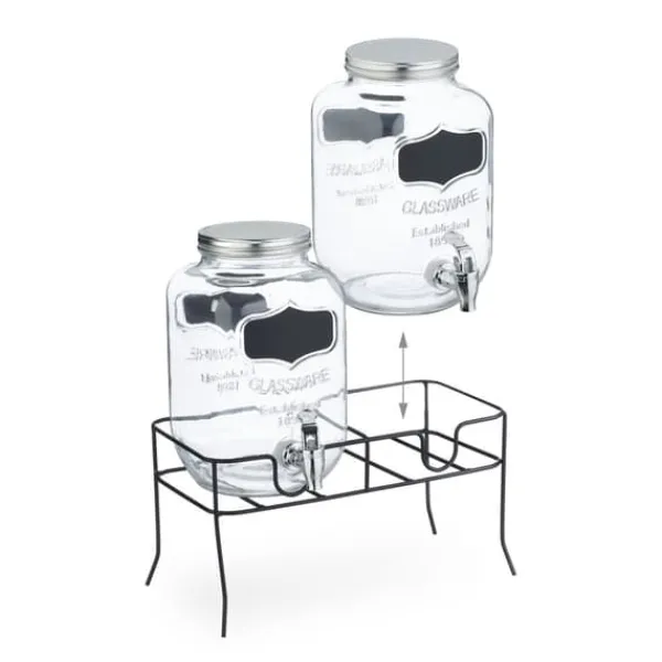 Dryckesdispenser-set, 37x33x24 cm, Klar