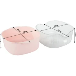 Durkslag & Silar-Dubbel durkslagsskål - För frukt, sallad och grönsaker