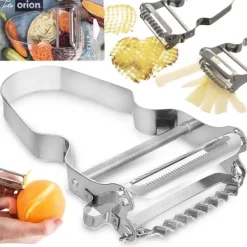 Dubbel stålskalare för frukt och grönsaker 11,5 cm