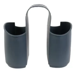 DUBBEL SVAMPHÅLLARE för diskho, grå med hål