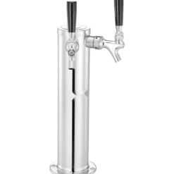 Dubbelkranar Fatölstornautomat, rostfritt stål, Kegerator Tower Kit med förmonterad slang och självstängande kran för fest och bar