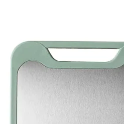 Skärbrädor-Dubbelsidig Köksskärbräda 304 Rostfritt Stål Skärbräda För Kök Kött Grönsaker Frukt Fisk Ost Grön Liten Storlek