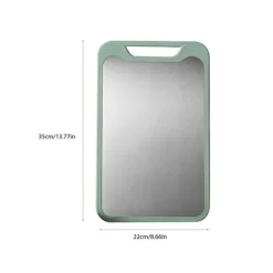 Skärbrädor-Dubbelsidig Köksskärbräda 304 Rostfritt Stål Skärbräda För Kök Kött Grönsaker Frukt Fisk Ost Grön Liten Storlek