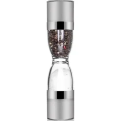 Dubbelsidig stålsalt- och pepparkvarn för att mala kryddor