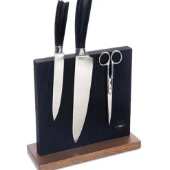 Dubbelsidigt magnetiskt knivställ SVART 24x24 cm