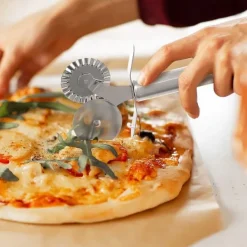 Dubbelt ståldeg- och pastahjul 4 cm