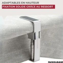 Dukhängare - Fackelmann - 61503 - Rostfritt stål - Justerbar 18-55 mm - Set med 4 delar