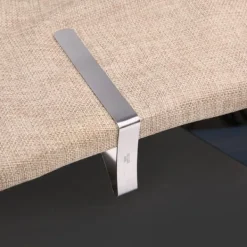 Dukclips & -Vikter-Dukklämmor i rostfritt stål - set med 4, halksäkra bordshållare, 10,5*7 cm