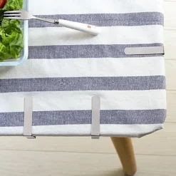 Dukclips & -Vikter-Dukklämmor i rostfritt stål - set med 4, halksäkra bordshållare, 10,5*7 cm