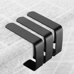 Dukklämmor i rostfritt stål - Set med 4, halksäkra bordshållare (5*4 cm)