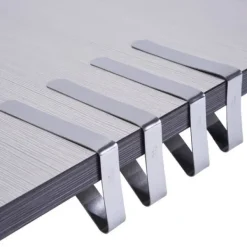 Dukclips & -Vikter-Dukklämmor, picknickbordsklämmor, picknickduksklämmor i rostfritt stål, dukklämmor, dukklämmor - 12-pack