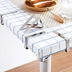 Dukclips & -Vikter-Dukklämmor, picknickbordsklämmor, picknickduksklämmor i rostfritt stål, dukklämmor, dukklämmor - 12-pack