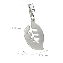 Duktyngder, 9,5x4,5x1 cm, Silver