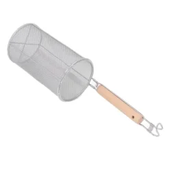 Durkslag & Silar-Dumpling Mesh Pasta Korg Rostfritt stål Fin Mesh Pasta Korg för Pasta Nudles Dumpling