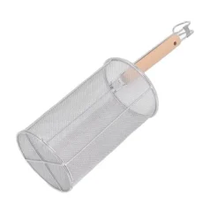 Durkslag & Silar-Dumpling Mesh Pasta Korg Rostfritt stål Fin Mesh Pasta Korg för Pasta Nudles Dumpling