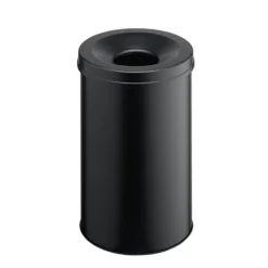 Soptunnor & Papperskorgar-Durable Safe 330601 Papperskorg 30 l (Ø x H) 315 mm x 492 mm Metall Svart 1 st