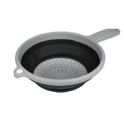 Durkslag hopfällbart runt med handtag svart