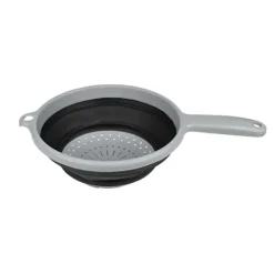 Durkslag hopfällbart runt med handtag svart