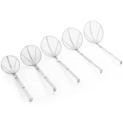 Hålslevar-Durkslag, sil för fritering i olja, rostfritt stål. 220 mm - Hendi 640708