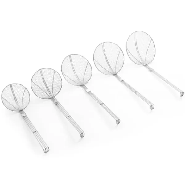 Hålslevar-Durkslag, sil för fritering i olja, rostfritt stål. 220 mm - Hendi 640708