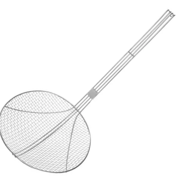 Hålslevar-Durkslag, sil för fritering i olja, rostfritt stål. 240 mm - Hendi 640807