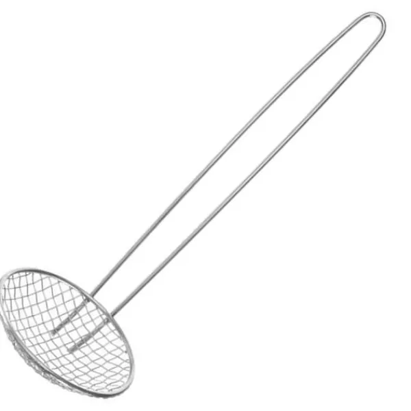 Hålslevar-Durkslag, sil för fritering i olja, rostfritt stål. 100 mm - Hendi 640104