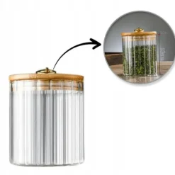 ECARLA beholder med bølgede vægge, sukkerskål 550ml SZK167