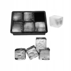 Isformar-ECARLA silikone isterningbakke til 6 store isterninger 5x5x5cm FNL02