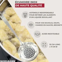 Hålslevar-Ecumoire inox 32 cm Fackelmann Oxford