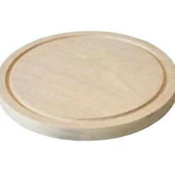 Skärbrädor-efo Skärbräda Rund i Trä - Rund Serveringsbricka - Liten Skärbräda — Storlek 20 cm