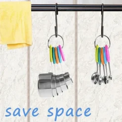 Ejoyous 10-delade måttkoppar och skedar i rostfritt stål med silikonhandtag Köksmått