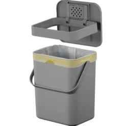 Soptunnor & Papperskorgar-EKO Puro II Matavfall Caddy Avfallskärl 5L Grå