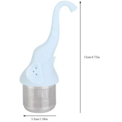 Elefantformad tesil Silikon tefilter Köksredskap för te (Blå)