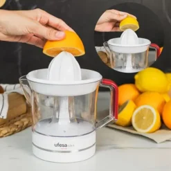 Elektrisk citruspress - Ufesa - 25W - 0,7L - Rostfritt stål - 2 koner - Bivariat rotation