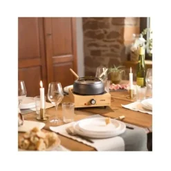 Fondueset-Elektrisk fondueapparat - LIVOO - DOC287 - 800W - 2L - 8 personer - Justerbar termostat - Non-stick kastrull utan PFAS