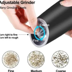 Elektrisk gravitationskvarn för salt eller peppar KINGHOFF KH-1724a