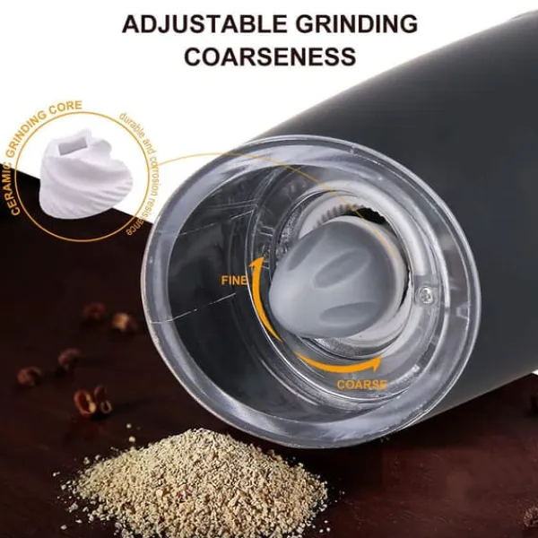 Elektrisk gravitationskvarn för salt eller peppar KINGHOFF KH-1724a