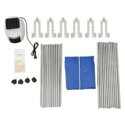 Torkskåp-Elektrisk klädtork - Portabelt torkskåp - Pekskärm - 1200–1500 W - PTC-uppvärmning - Timer 0–240 min - Bärkapacitet 30 kg - IPX1 - Blå