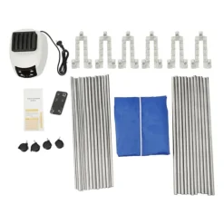 Torkskåp-Elektrisk klädtork - Portabelt torkskåp - Pekskärm - 1200–1500 W - PTC-uppvärmning - Timer 0–240 min - Bärkapacitet 30 kg - IPX1 - Blå