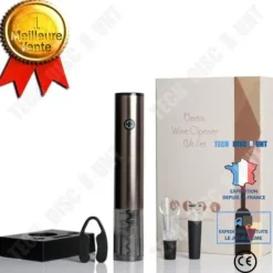 Elektrisk korköppnare - TD® - Automatisk med induktion - Svart - Långsam design - 24,2 cm