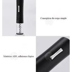 Korkskruvar-Elektrisk korkskruv - INN - Fullautomatisk - Svart ABS - Multifunktionell - Modern design