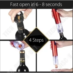 Korkskruvar-Elektrisk korkskruv - TD® - Röd - Snabb öppning - Uppladdningsbar - 1 styck