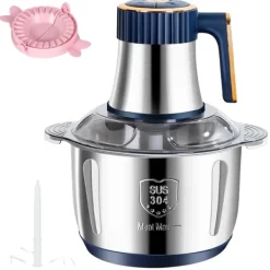 Matkvarnar-Elektrisk Köttkvarn, 5 Hastighetsinställningar, Rostfritt Stål Design,5L, EU