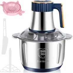 Matkvarnar-Elektrisk Köttkvarn, 5 Hastighetsinställningar, Rostfritt Stål Design,5L, EU