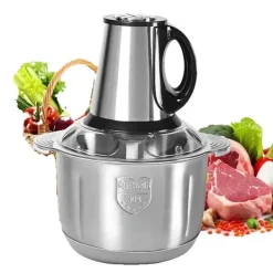 Elektrisk Köttkvarn, Rostfritt Stål Design, 2 Hastighetsalternativ,5L, EU