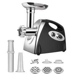 Matkvarnar-Elektrisk Köttkvarn, Tungt Utförande, Rostfritt Stål,Svart