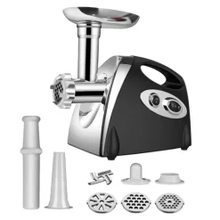 Matkvarnar-Elektrisk Köttkvarn, Tungt Utförande, Rostfritt Stål,Svart