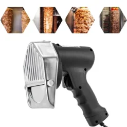 Elektrisk Köttskärare, Justerbar Tjocklek 0-10mm, Ergonomiskt Handtag, Lätt att Rengöra