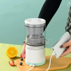 Elektrisk Mini Portabel Orange Frukt Juicer Extraktor Maskin 45W